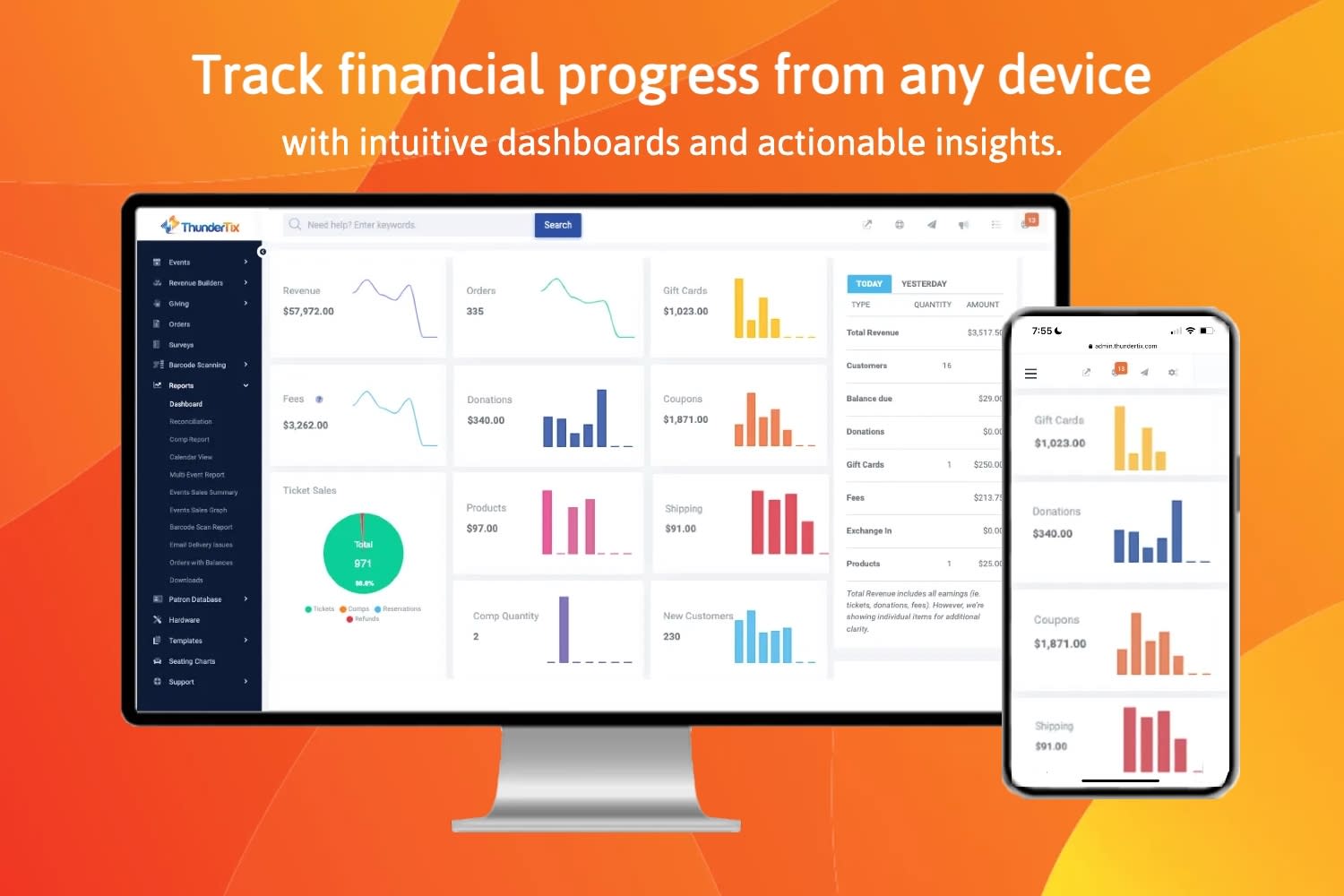 Track financial progress from any device with intuitive dashboards and actionable insights.