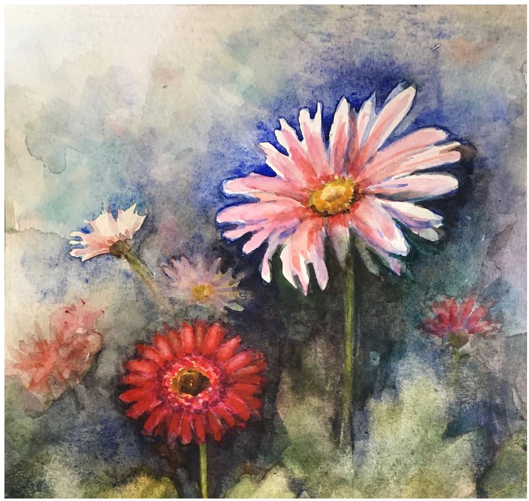 water color daisy