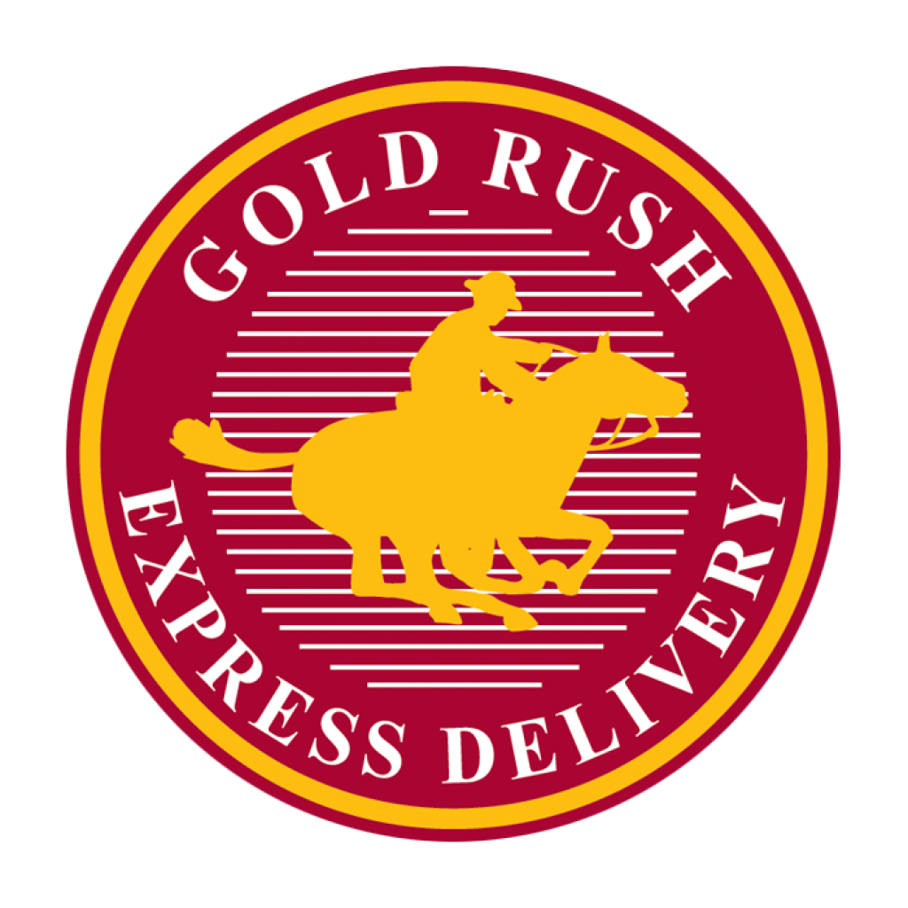 Gold Rush Express Delivery Logo