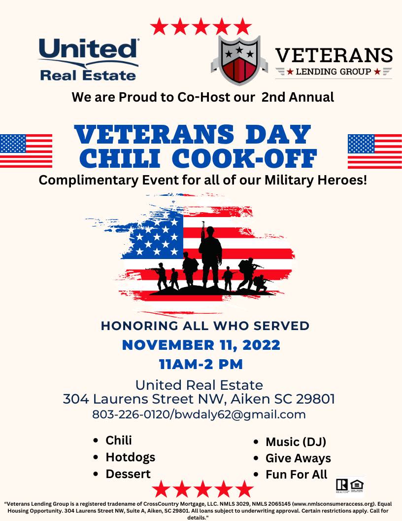 Veterans Day Chili Cook Off Aiken Association of REALTORS®