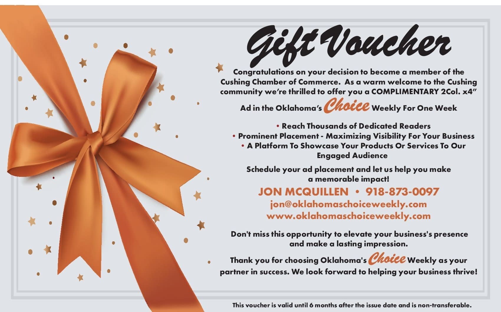 Gift Voucher Oklahoma's Choice Weekly