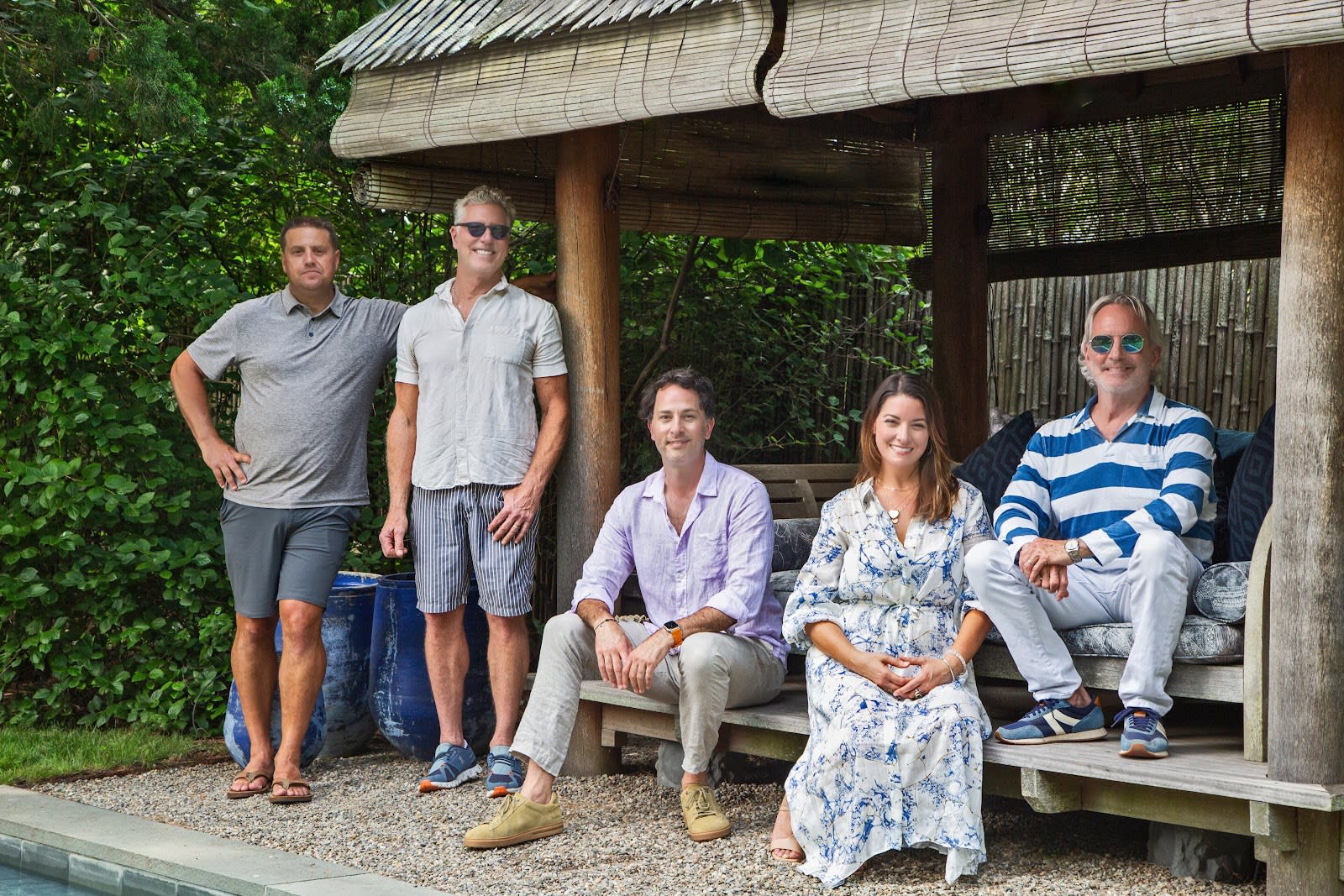 Poolside at Cee and John's Sag Harbor home