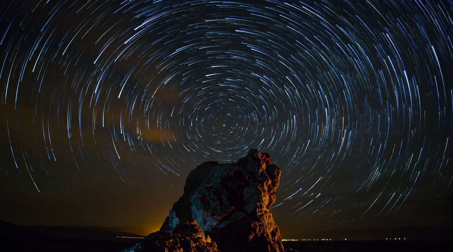 “A star trail sequence from the timelapse video “Pinnacles.” Image credit: Harun Mehmedinovic. Used by permission.”