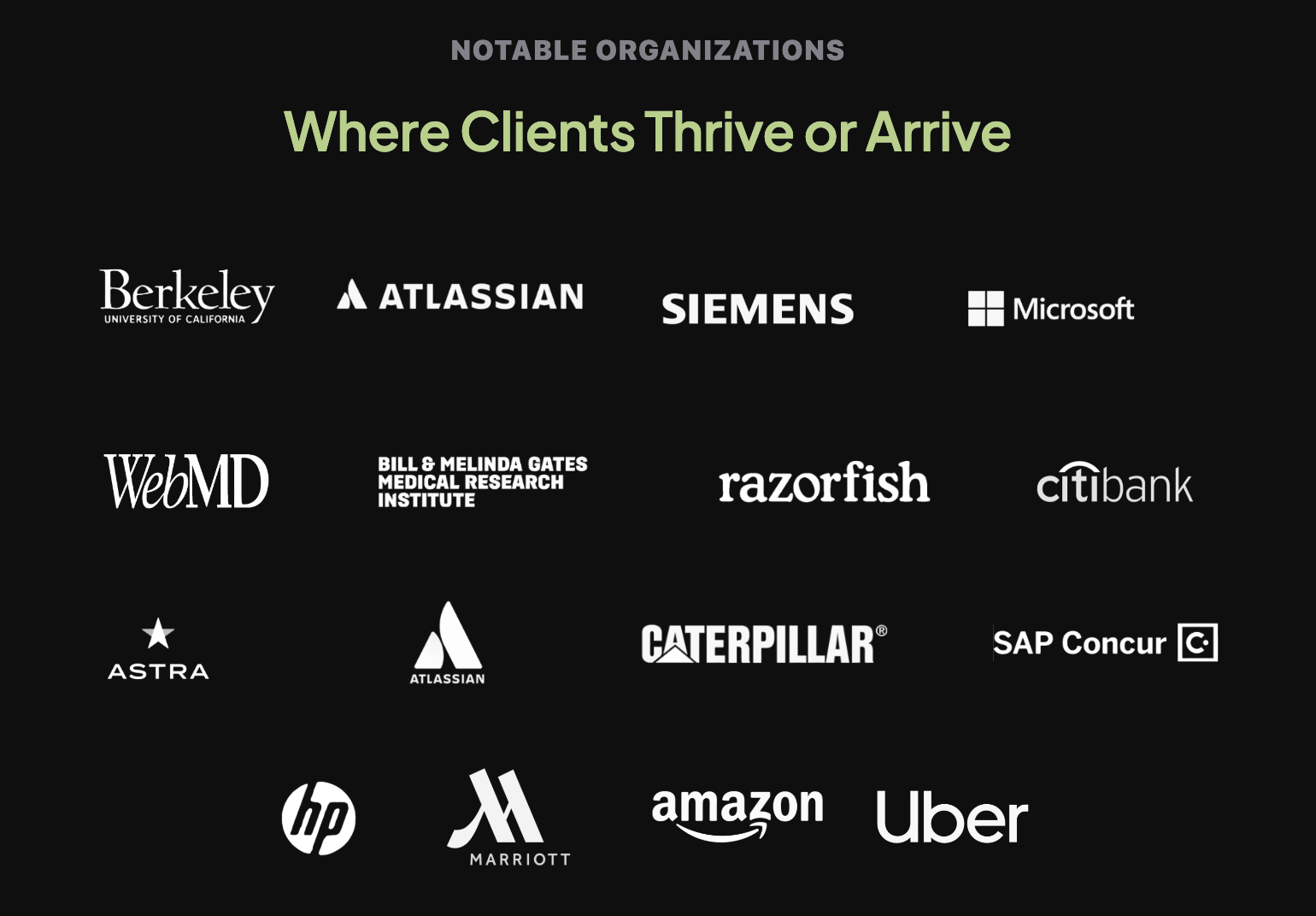 Where Clients Thrive or Arrive