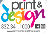 Logo of Print and Design by Angelica, LLC, a Texas-based business providing custom printing, graphic design, and branding sol