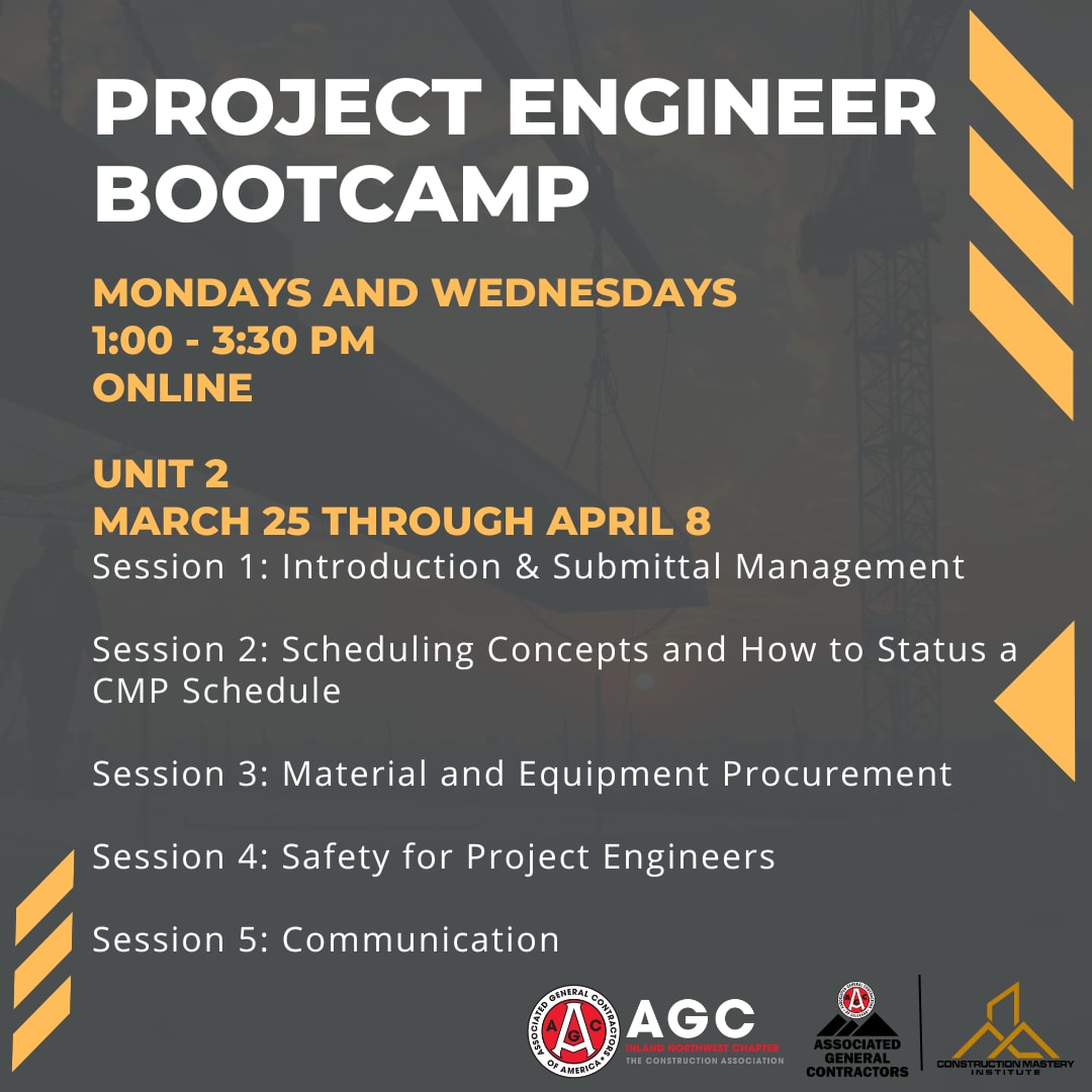 Project Engineer Bootcamp - UNIT 2 - Inland Northwest Associated ...