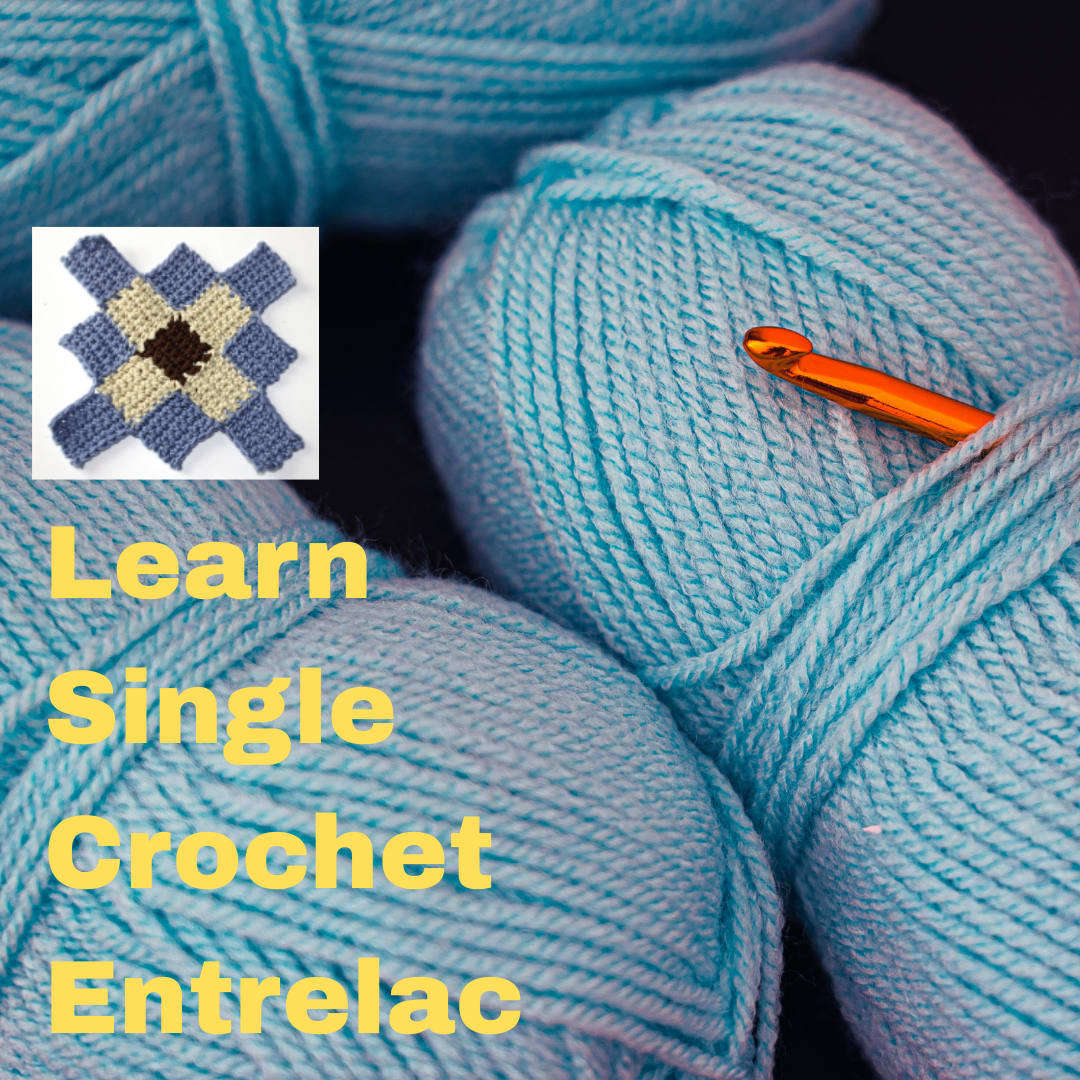 learn single crochet entrelac