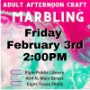 Adult Afternoon Craft Marbling on Friday February 3rd at 2PM at the Elgin Public Library