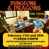 Dungeons and Dragons for teens at the Elgin Public Library February 11th and 25th