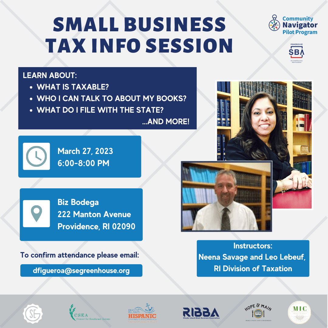 Small Business Tax Info Session