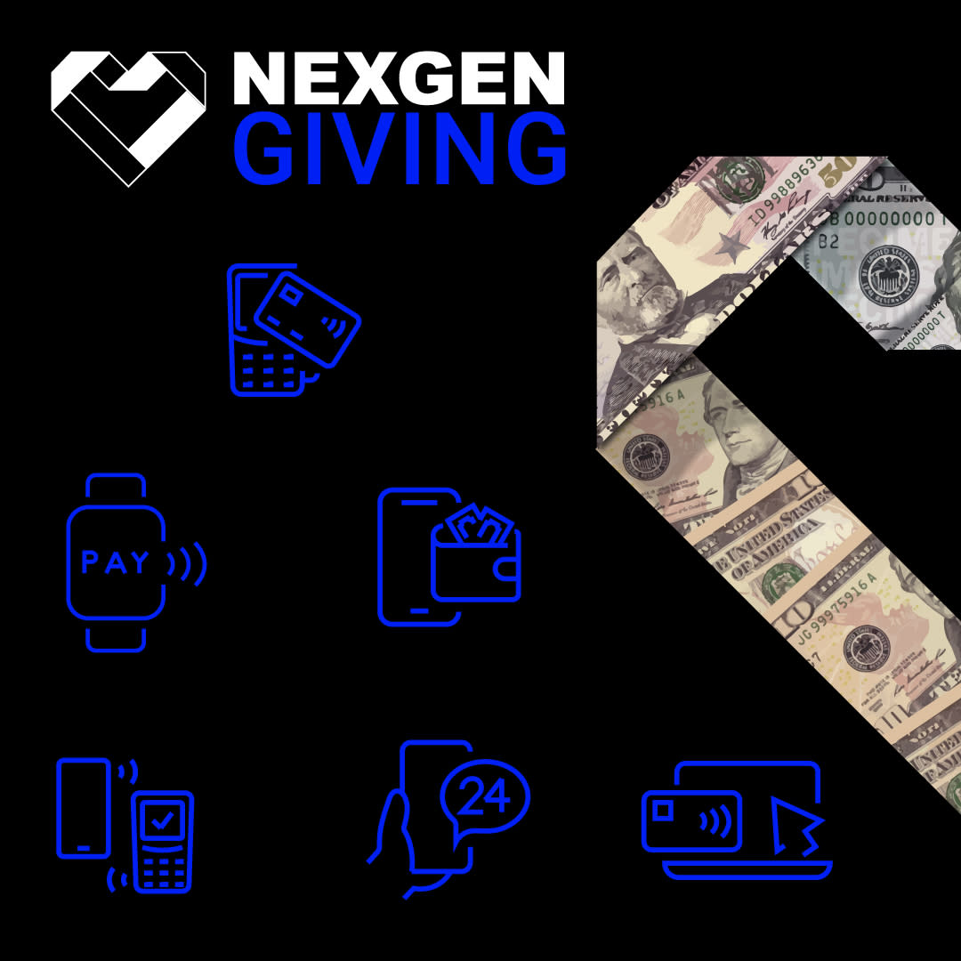 NexGen Giving with icons for types of payment processing
