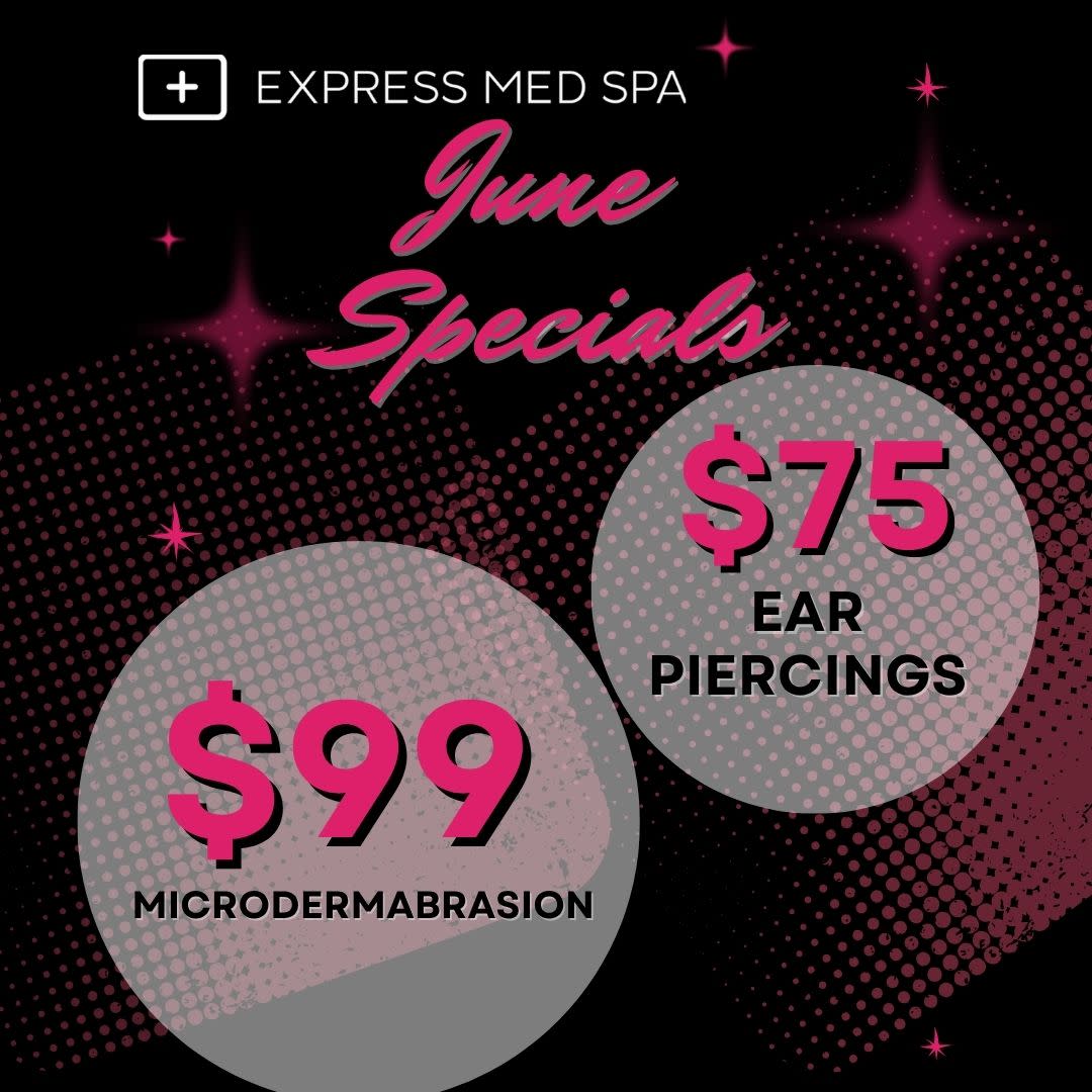 Express Med Spa in Mount Greenwood offering summer specials on facials and piercings