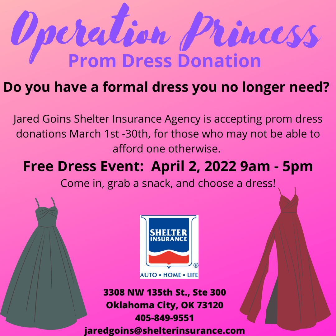 donate prom dresses