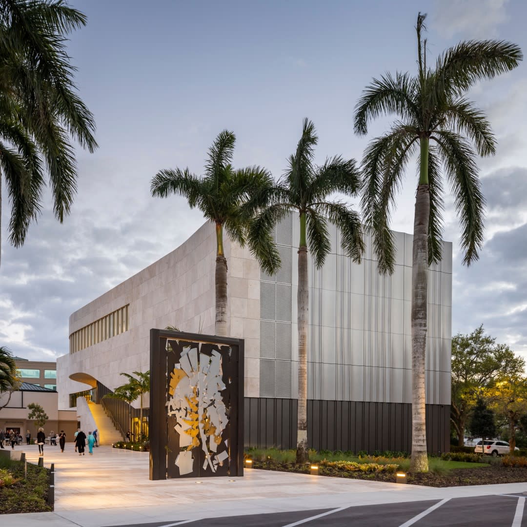 The Baker Museum at sunset