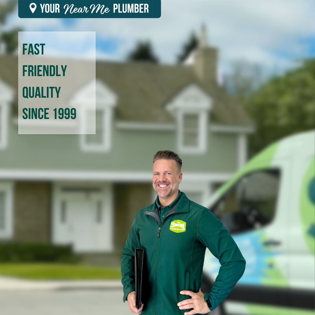 Mr Swirl The Friendly Plumber technician providing plumbing services in the Tri-Cities area