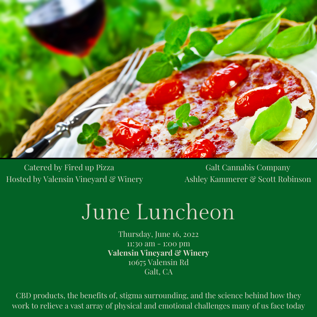 June luncheon 2022 flyer - 6/16/2022, 11:30 am to 1:00 pm, Valensin Vineyard & Winery