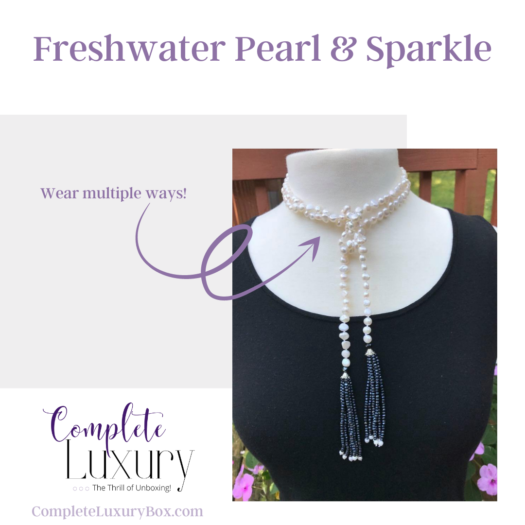 Freshwater pearl and crystal necklace