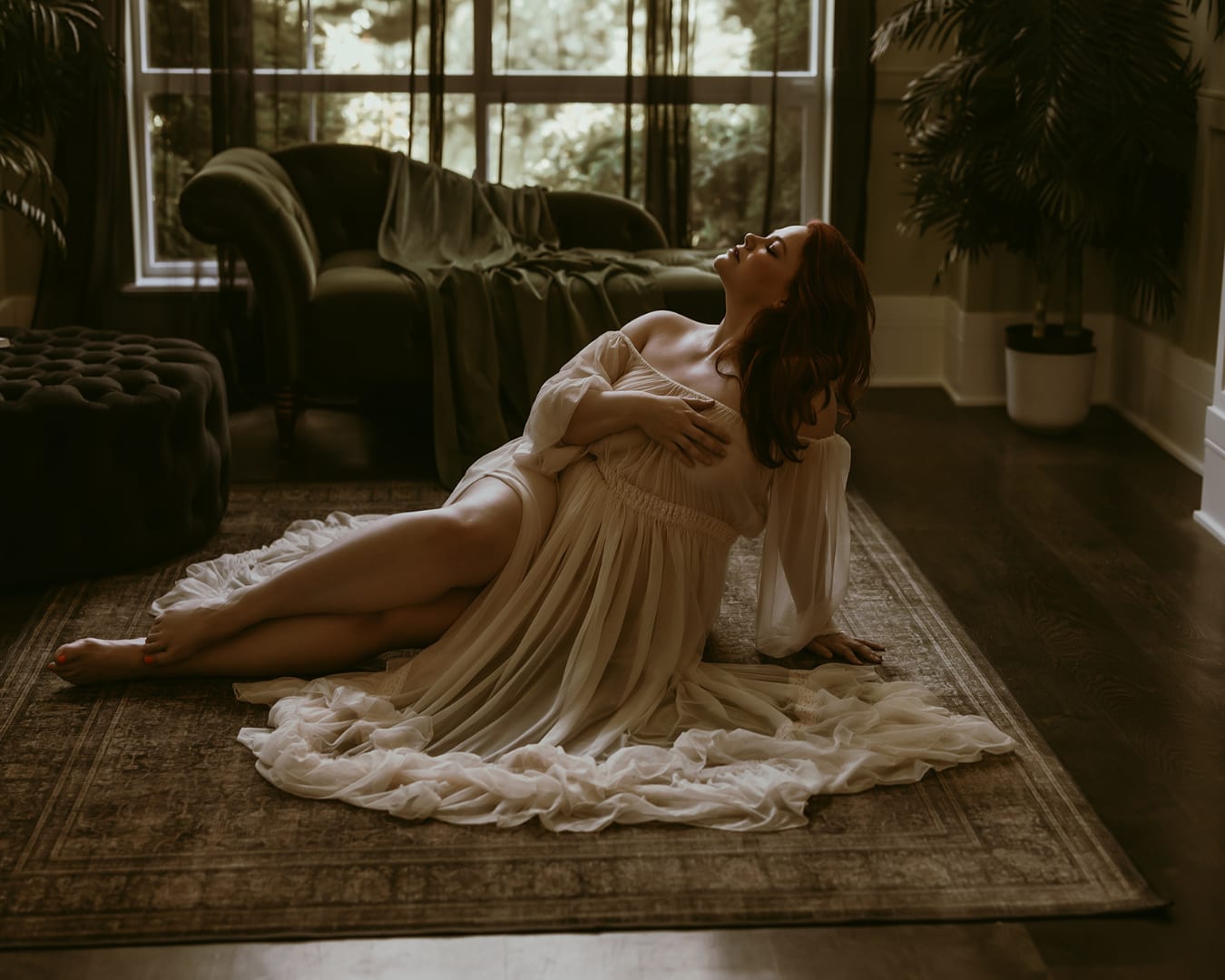 White Gown, Plus Size Boudoir