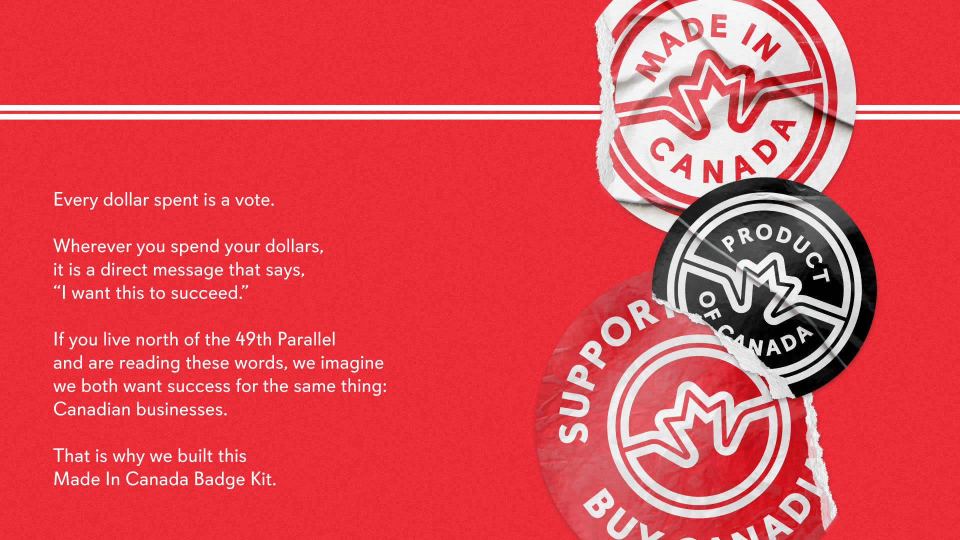 Made in Canada Badge Kit stickers