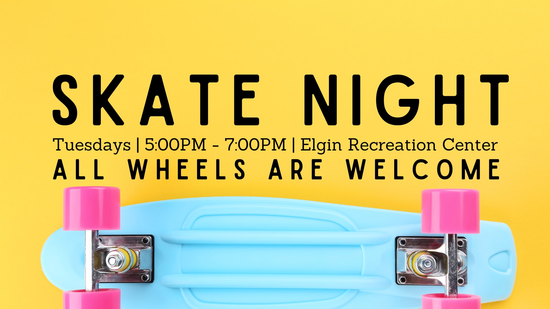 Skate Night at the Elgin Recreation Center FB Header