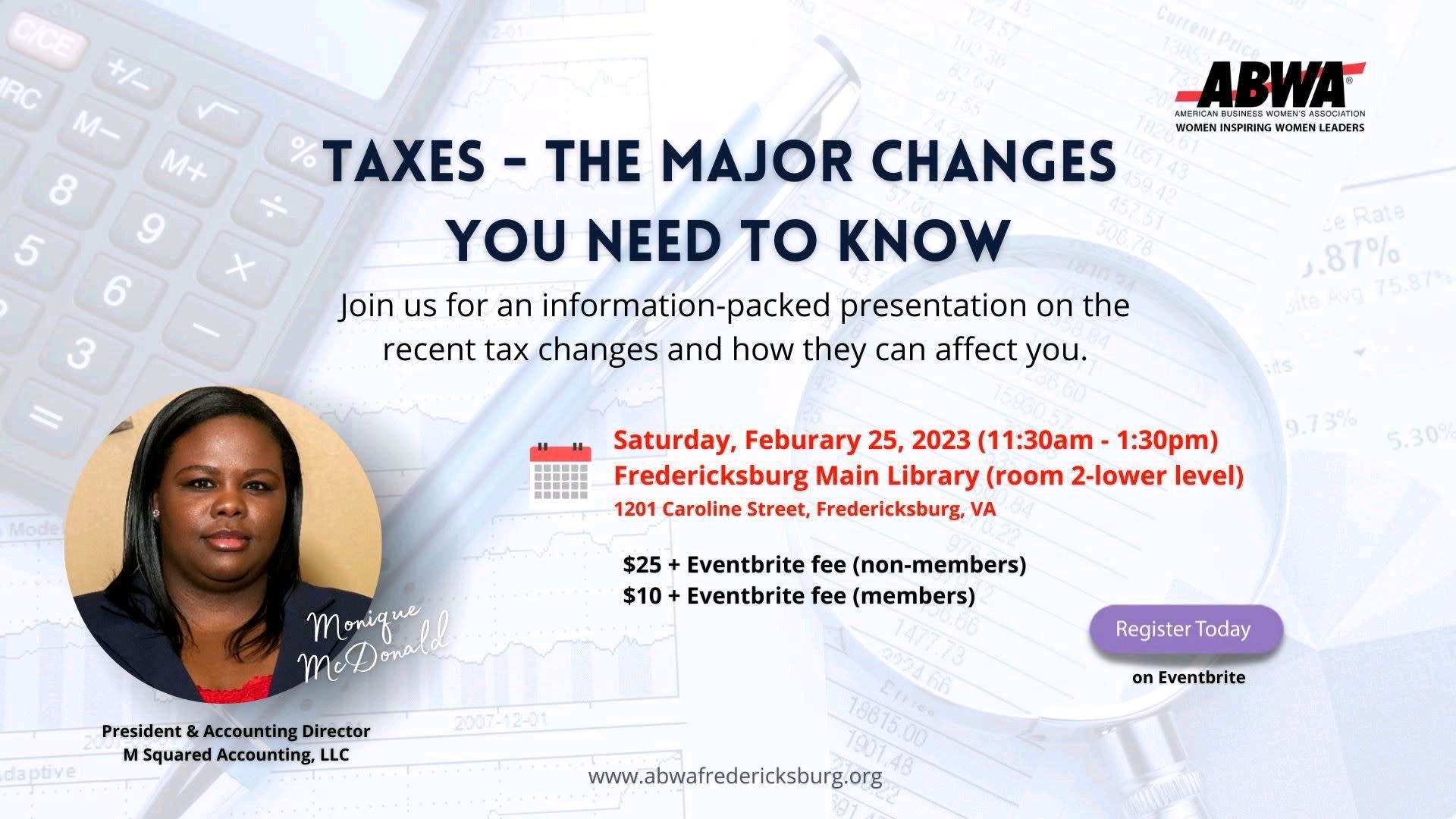 FREDERICKSBURG, VA TAXES THE MAJOR CHANGES YOU NEED TO KNOW Virginia Black Business Directory