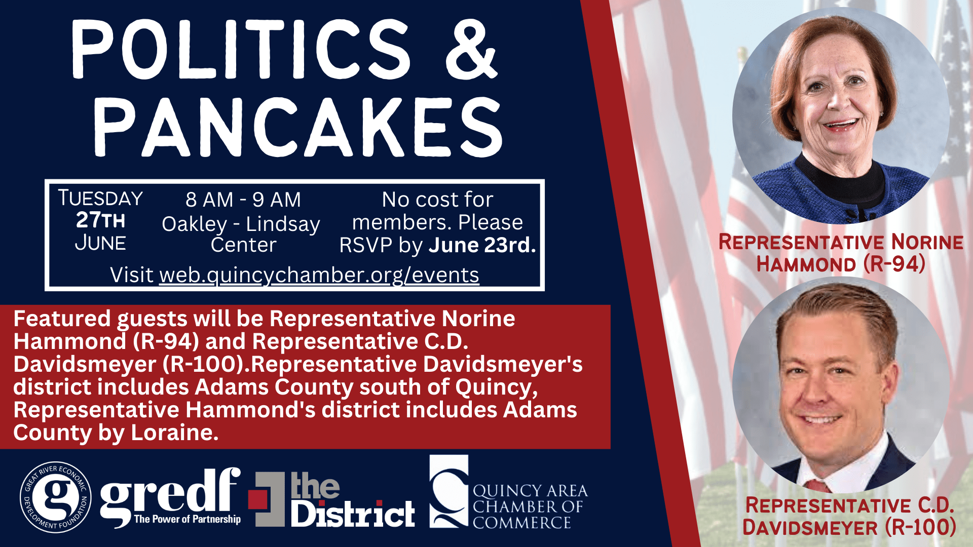 Politics and Pancakes Quincy Area Chamber of Commerce