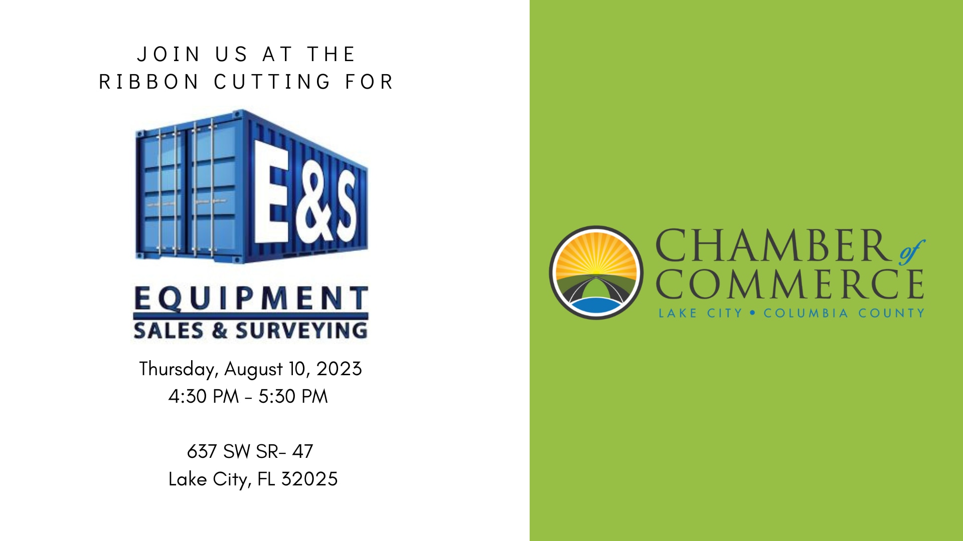 E & S Equipment Sales & Surveying Ribbon Cutting & Business Expansion Celebration default