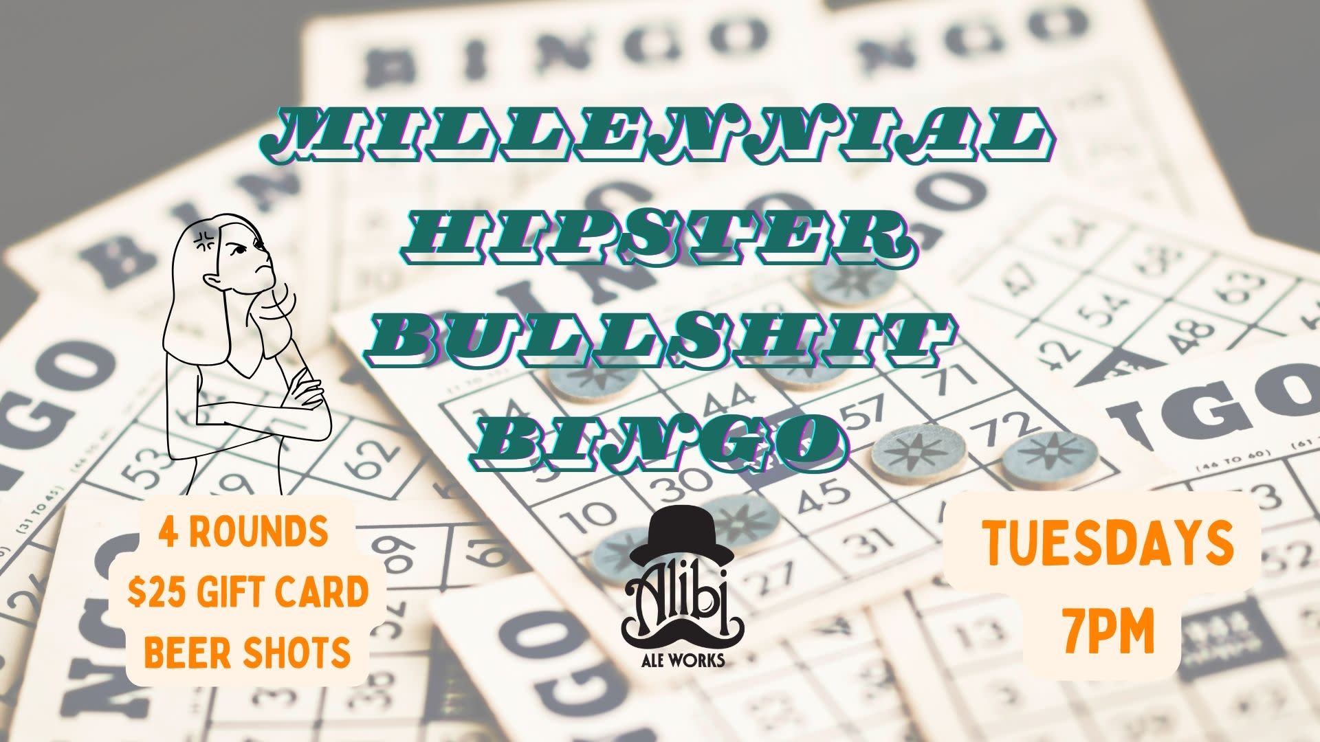 BINGO Night at Alibi Incline. Tuesdays 7-9PM