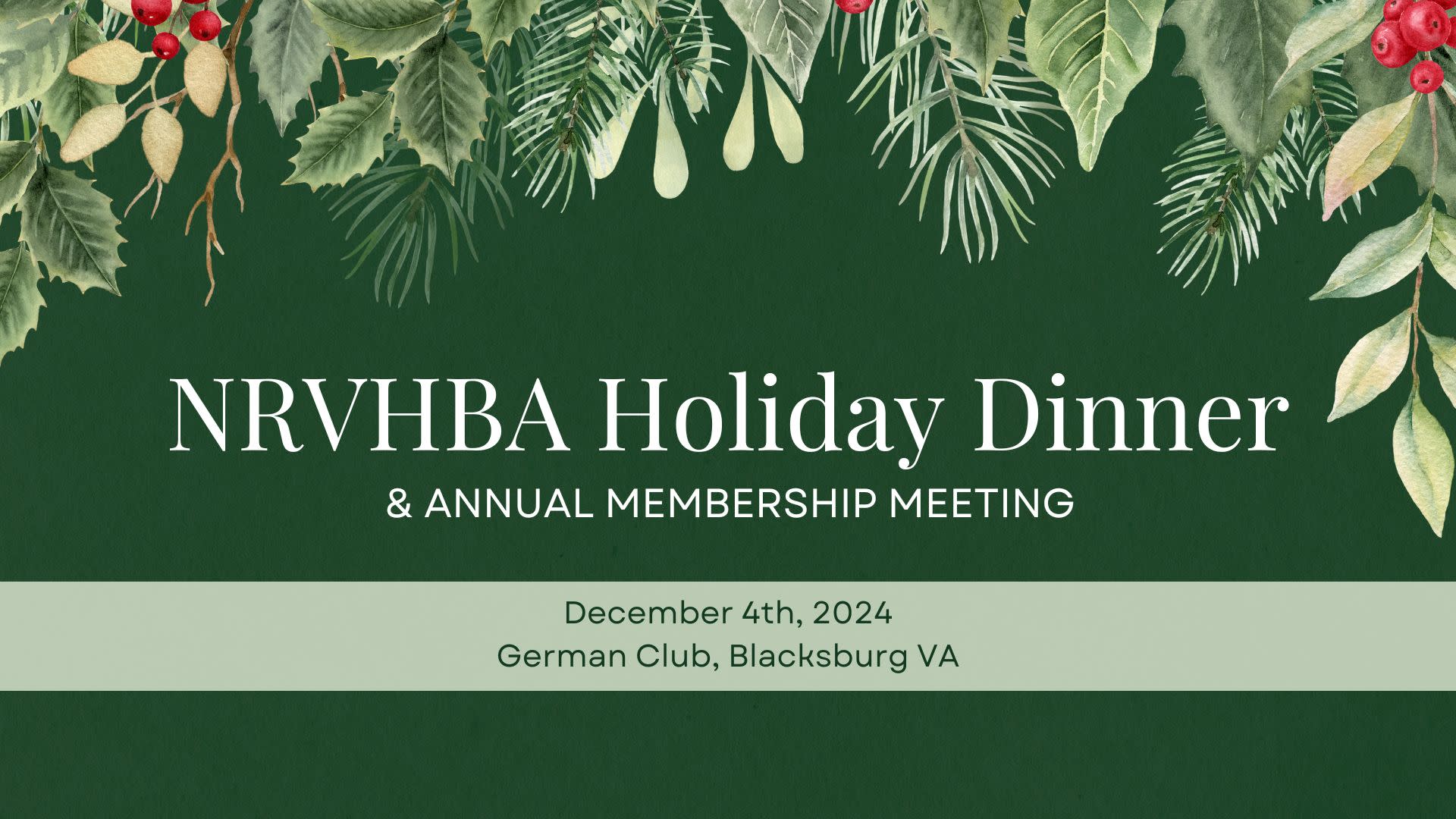 NRVHBA Holiday Dinner