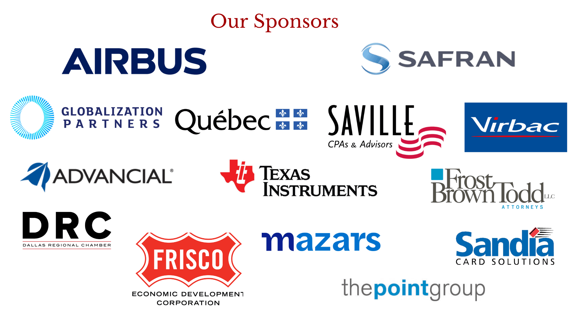 EACC Texas Forum and Gala sponsors