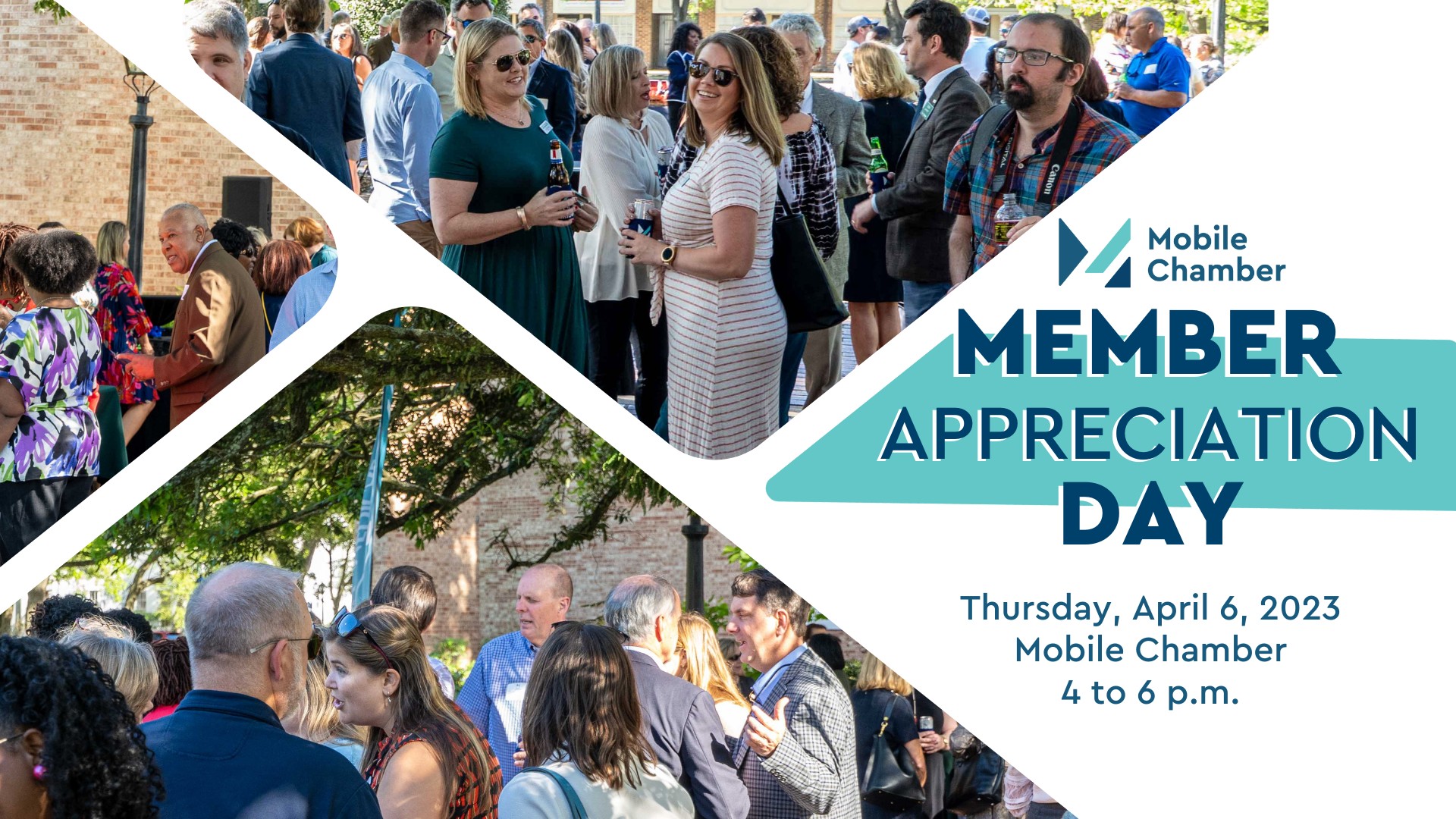 Mobile Chamber Member Appreciation Day Thursday, April 6, 2023 at the Mobile Chamber from 4 to 6 p.m.