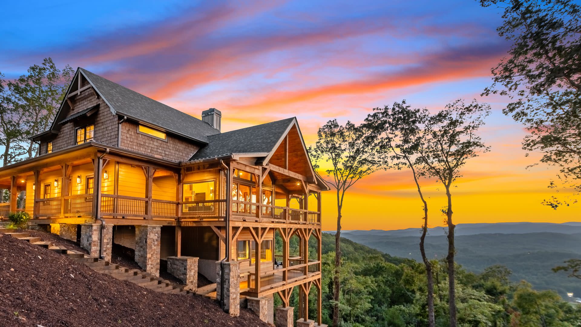 Blue Ridge Heights Cabin Sunset