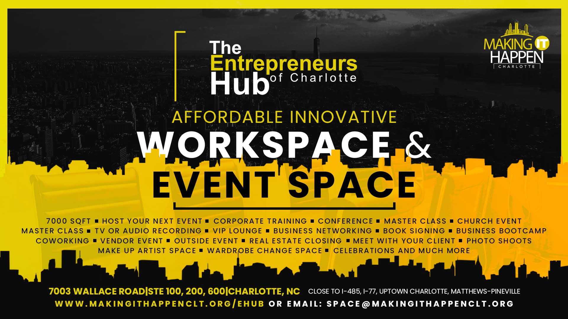 Workspace, Event Space and Meeting Space