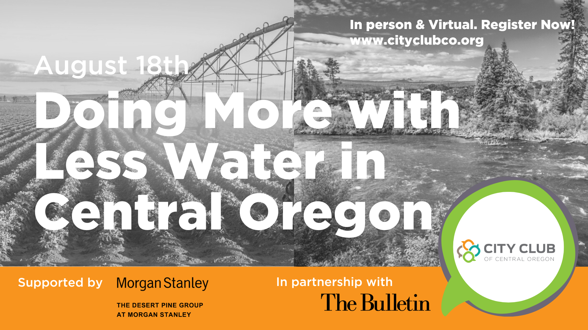 August 18 City Club of Central Oregon Forum in partnership with The