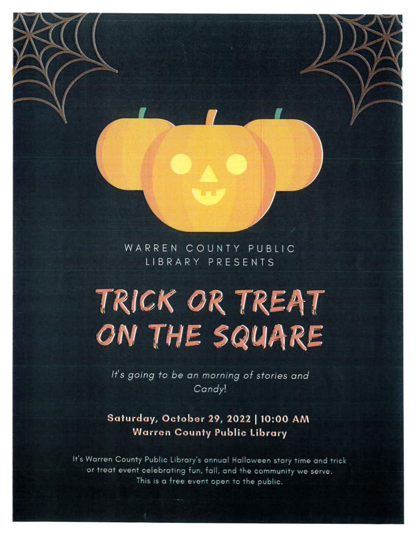 Warren County Public Library Trick or Treat on the Square Monmouth Area