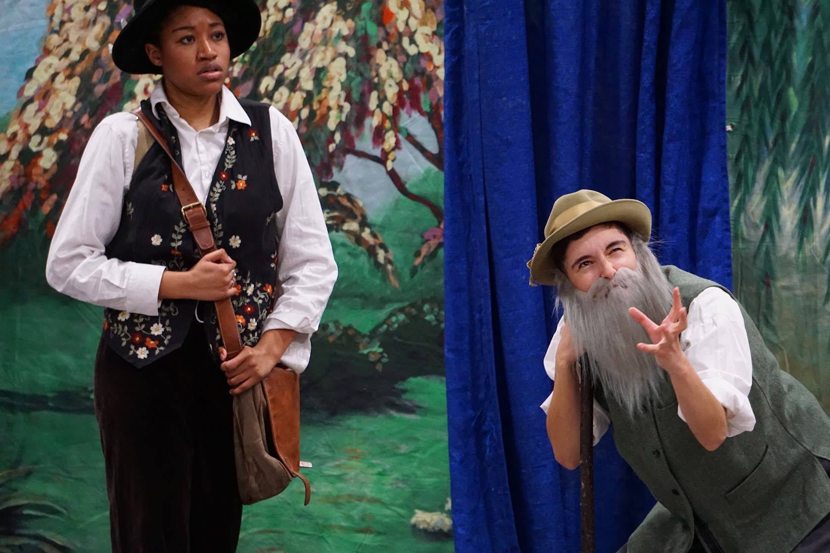 Micaela Davis and Frances Domingos in Shakespeare on Tour's 'As You Like It'