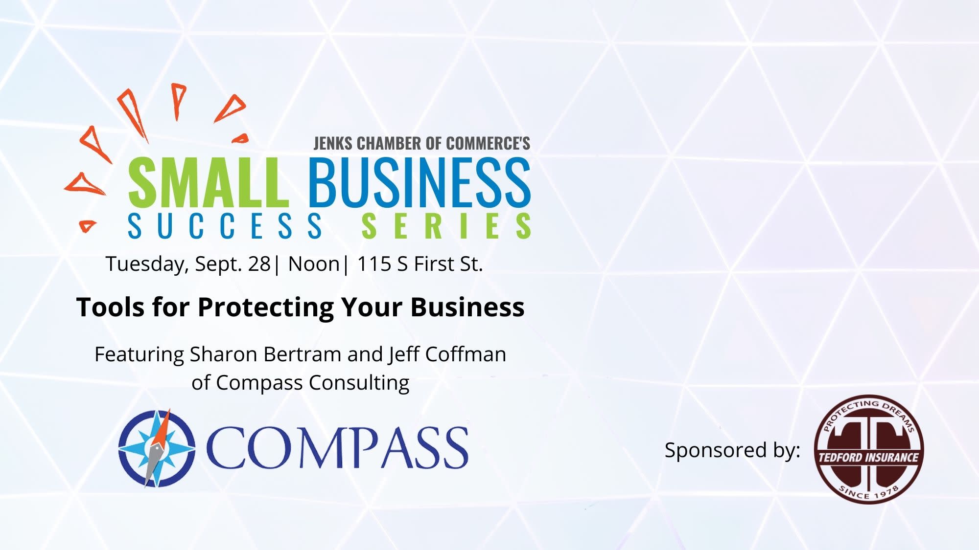 A graphic for the Small Business Success Series on Sept. 28