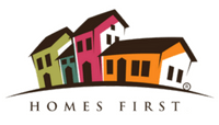 four multi-colored home icons