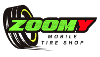 Zoomy Tire logo featuring a bold, modern design symbolizing speed, convenience, and mobile tire service.