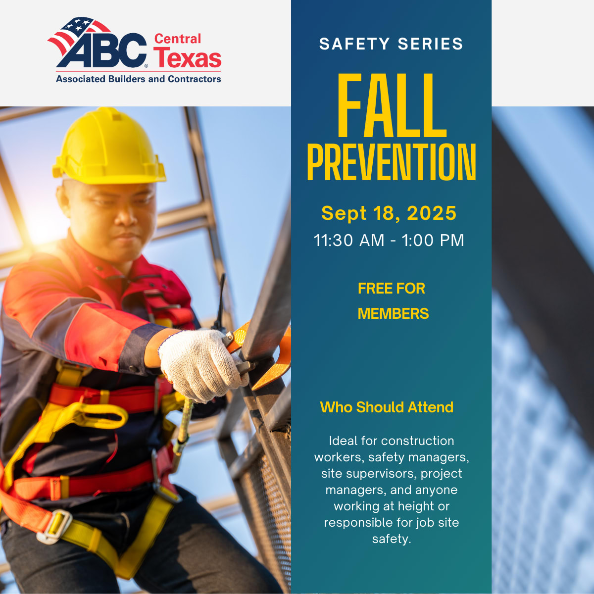 Safety Series - Fall Prevention (Waco) - ABC Central Texas