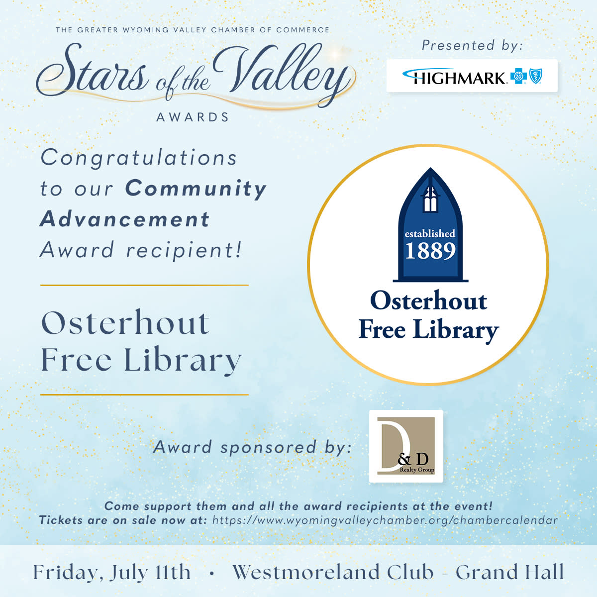 Introducing the Osterhout Free Library, our 2025 Community Advancement ...