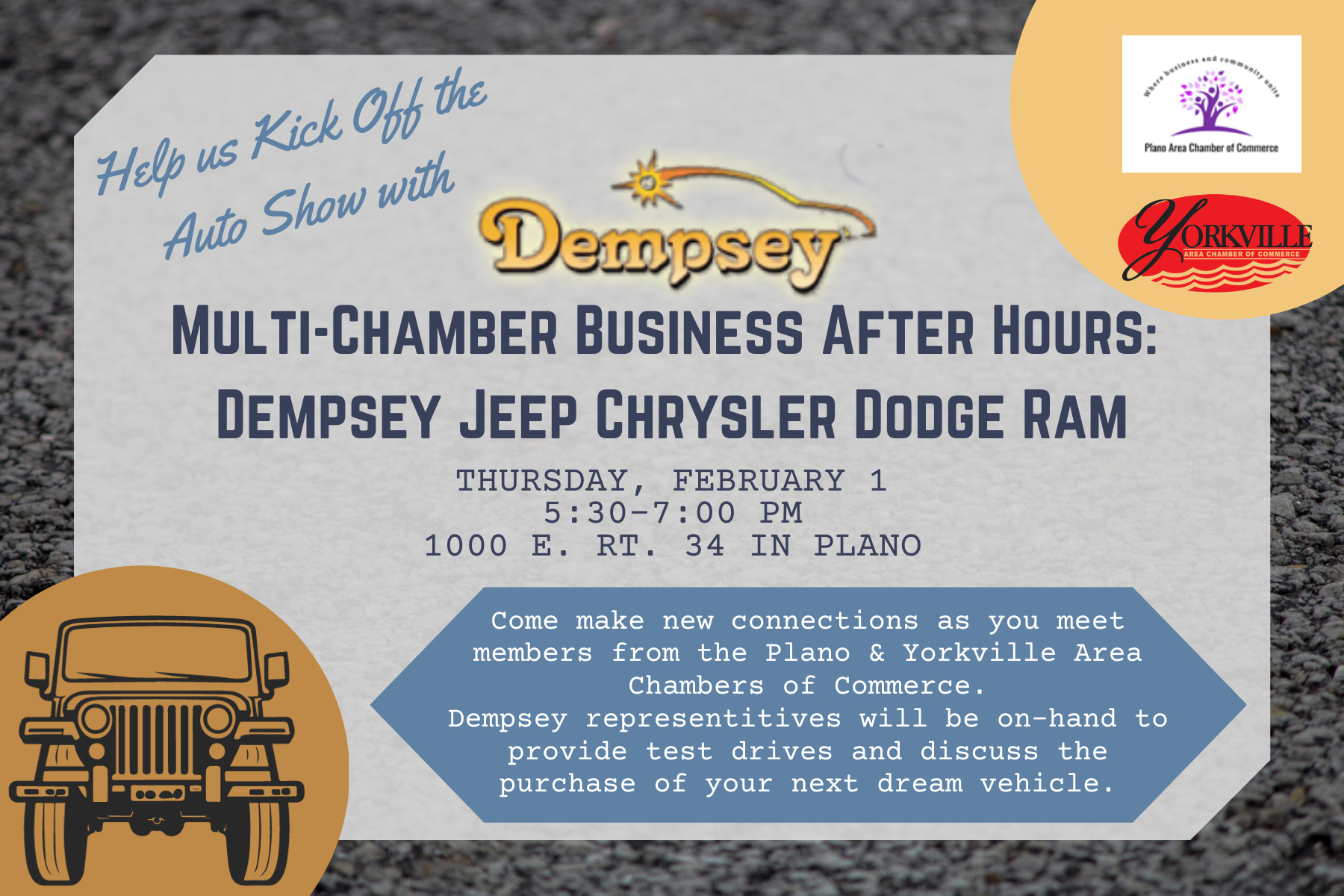 MultiChamber Business After Hours Dempsey Jeep Chrysler Dodge Ram Yorkville Area Chamber of