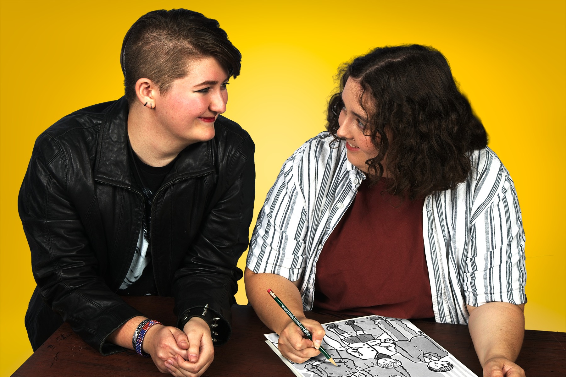 Teen Allison meets Joan in college