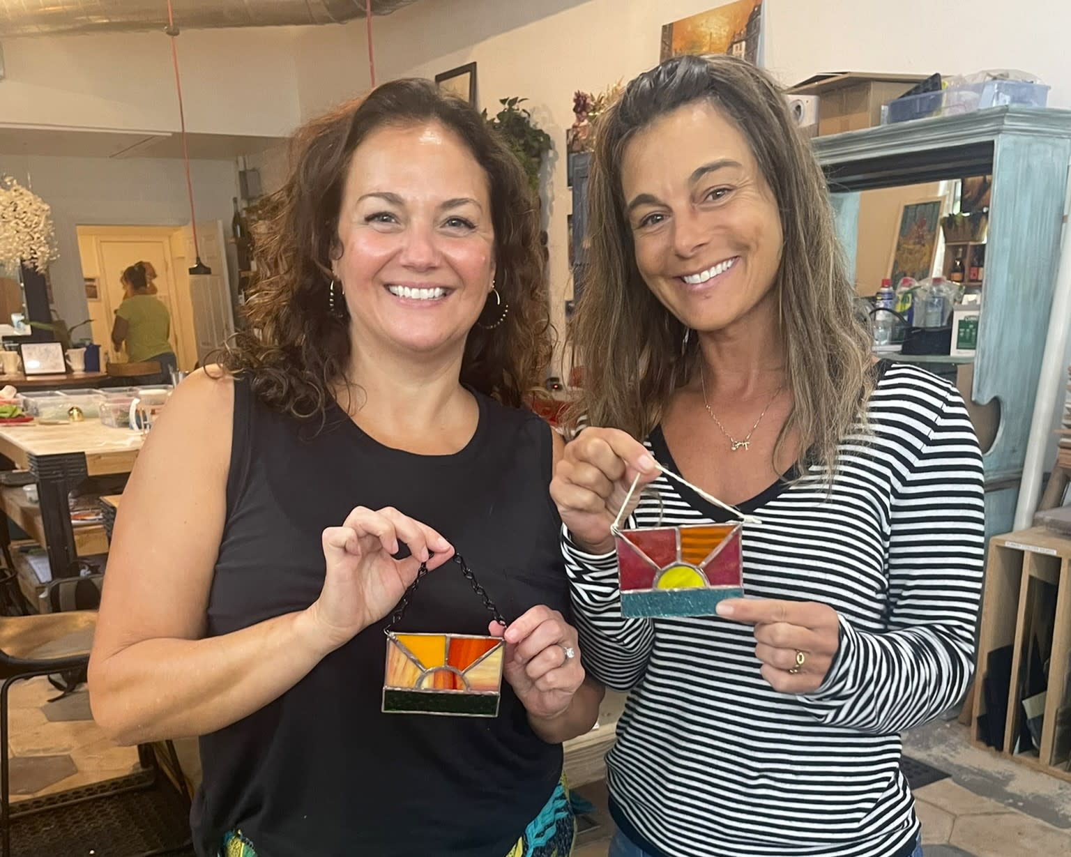 Stained Glass Sunset Suncatcher