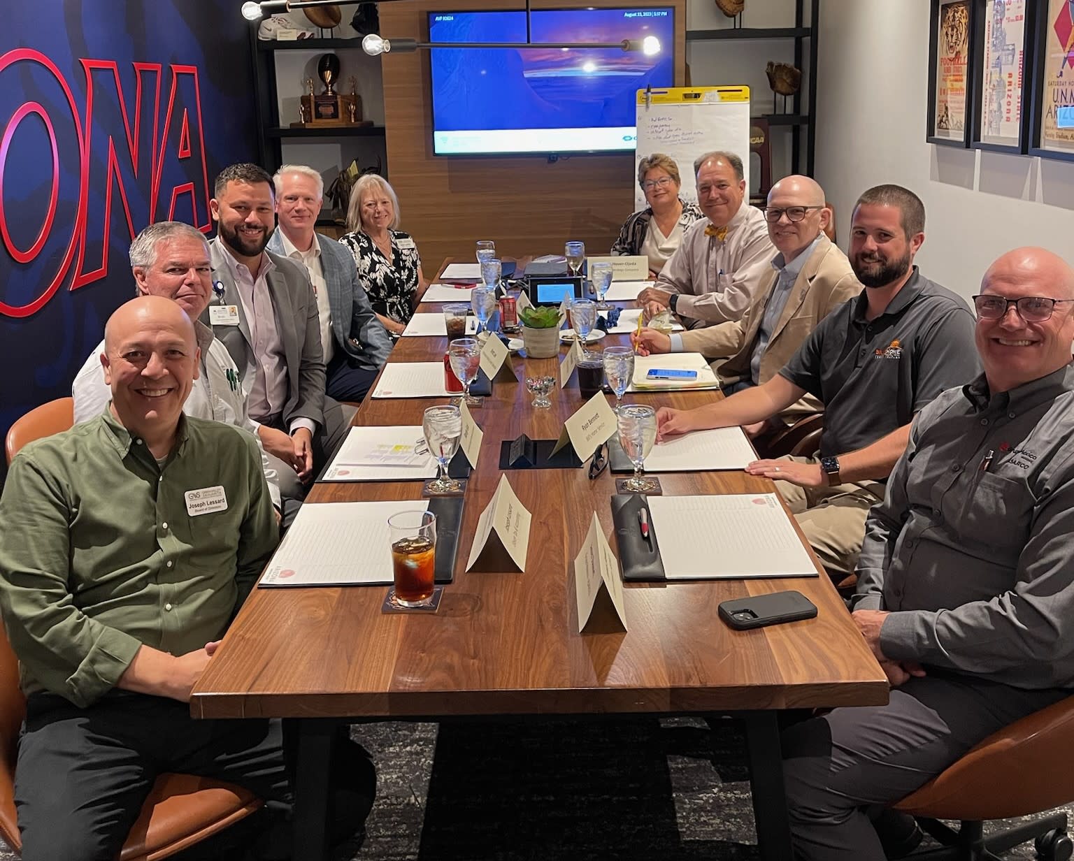 mastermind group at board table