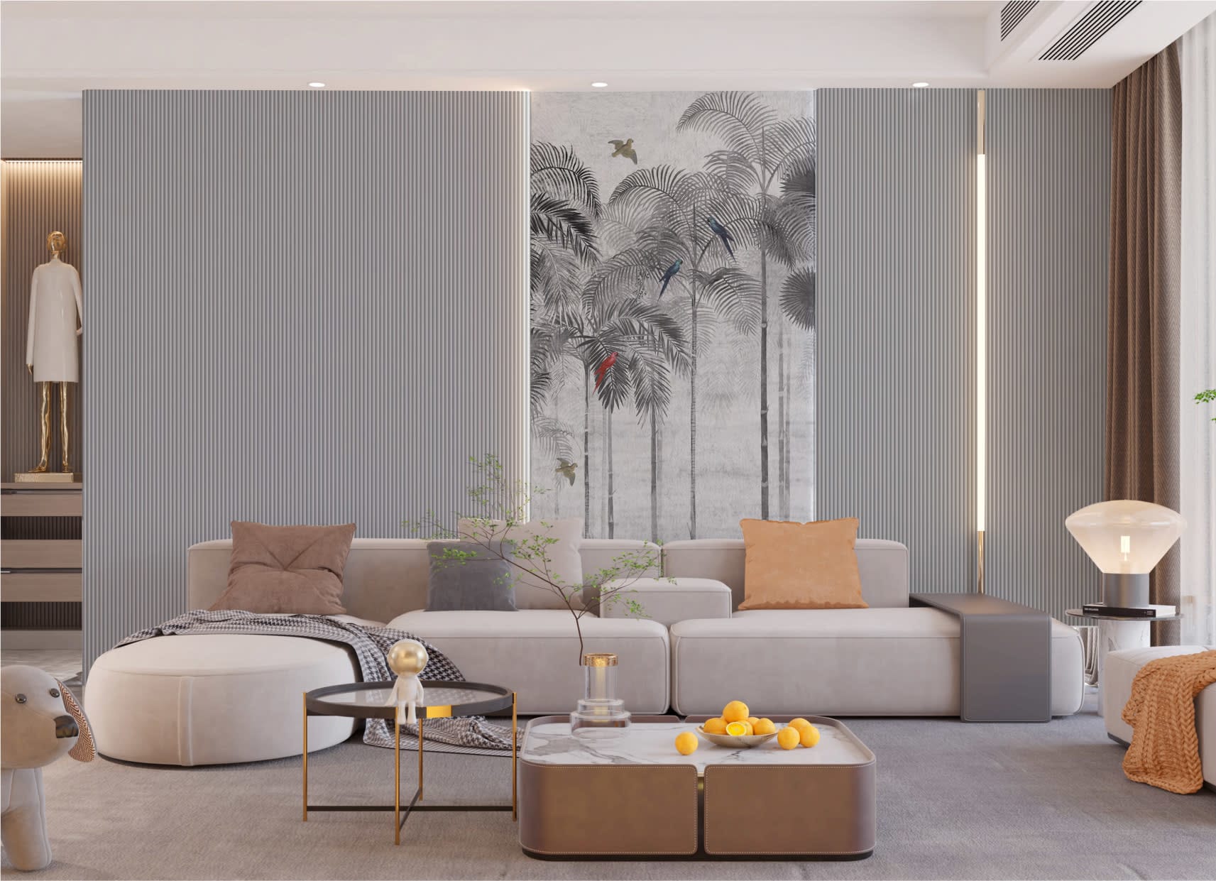 Velvet Wallpaper with Tropical wallpaper