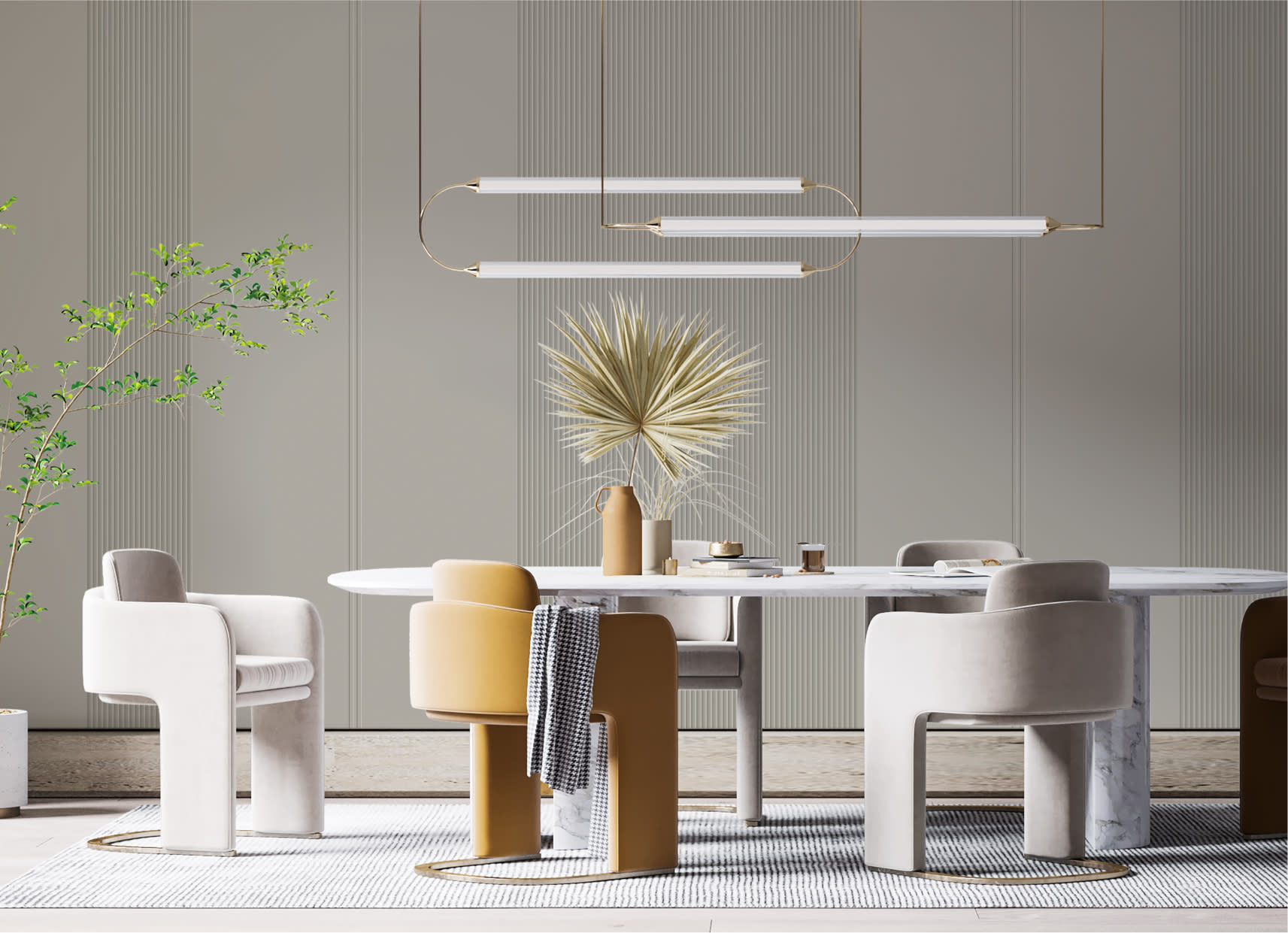 Faux-Leather Tufted Wallpaper