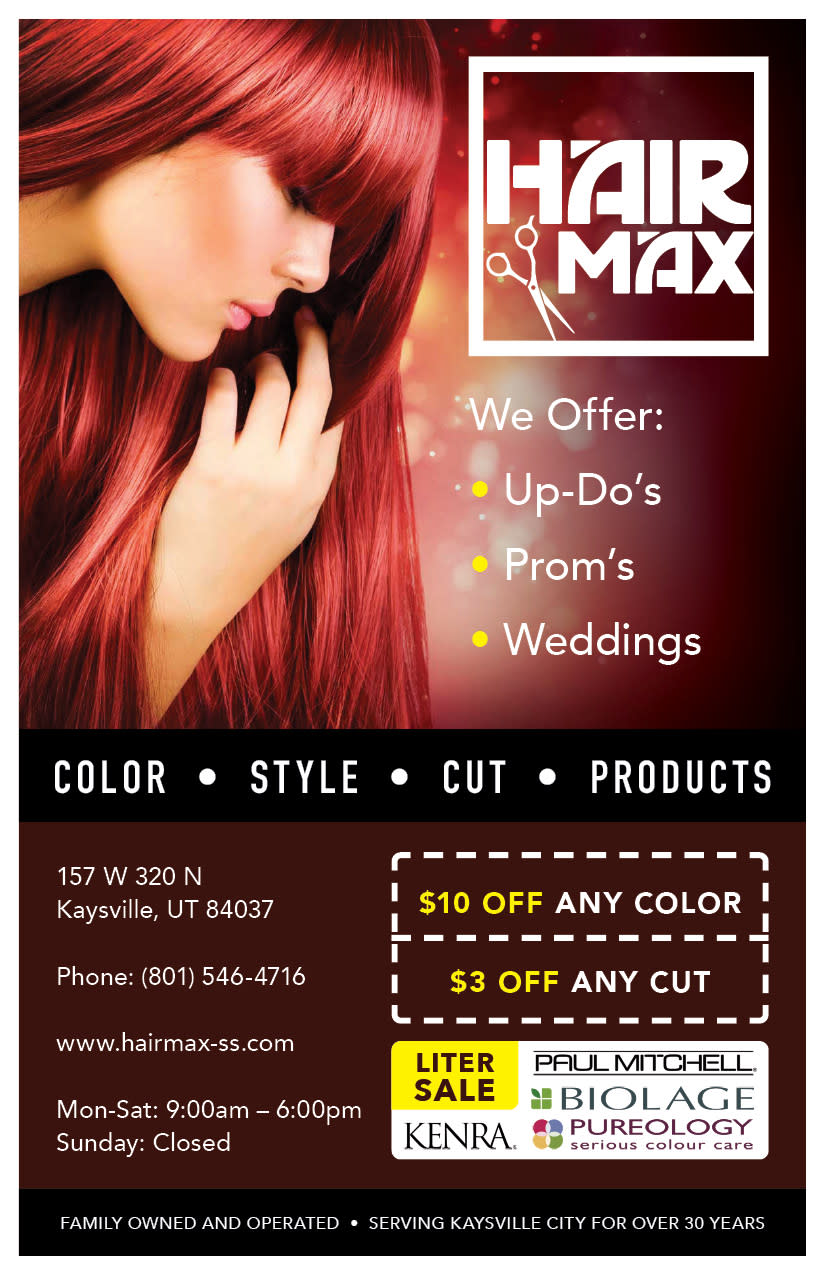 Hairmax | Kaysville Cares Ad