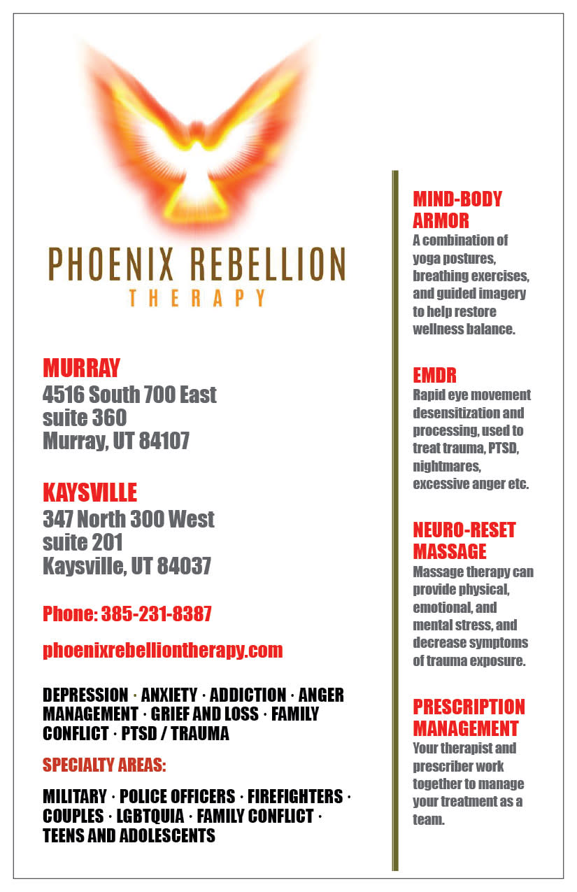 Phoenix Rebellion Therapy | Kaysville Cares Ad