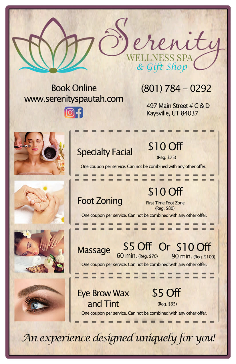 Serenity Wellness Spa deals | My Local Utah